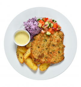 Kiaulienos nugarinės kepsnys su traškia Parmezano plutele